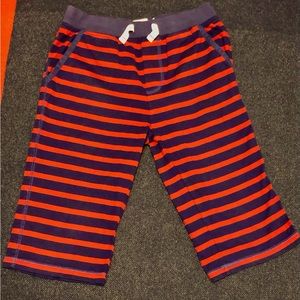 Mini Boden Blue & Red Stripe Jersey Shorts - Size 11